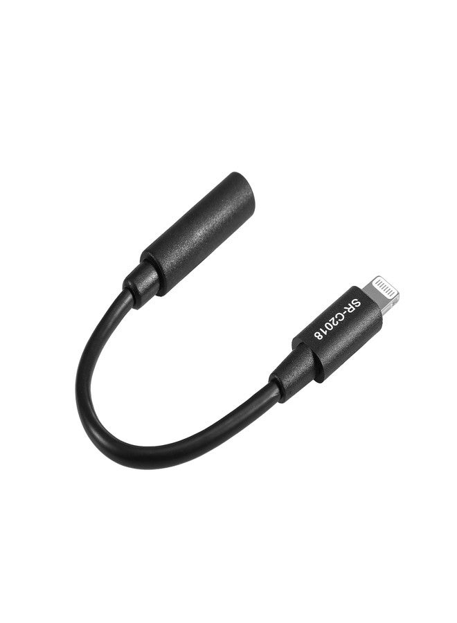 سارامونيك كابل محول صوت وميكروفون قصير مطلي بالذهب من نوع Saramonic SR-C2018، بموصل أنثى 3.5 ملم TRS إلى موصل ذكر Lightning لأجهزة Apple iPhone و iPad المزودة بمنفذ Lightning. - Image 4